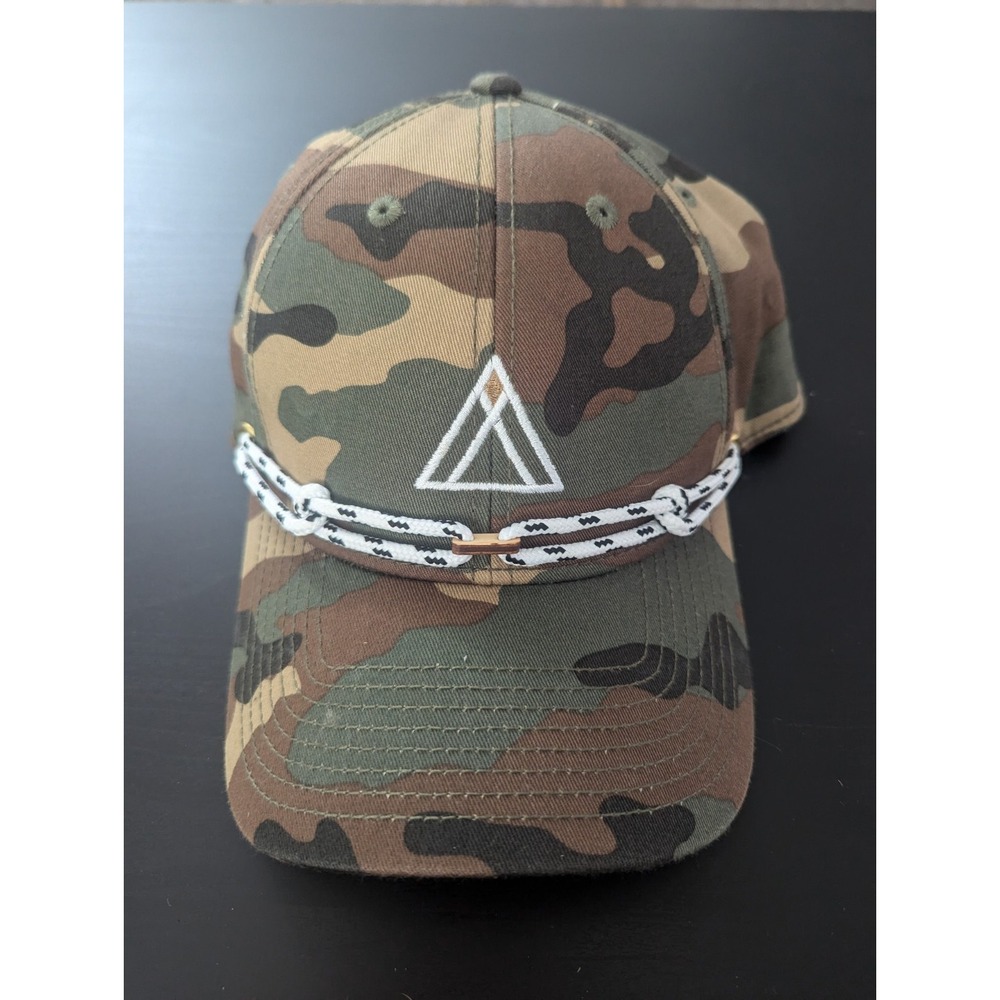 Findlay‎ Hat Findlay Logo Green Camo With White Rope Adjustable CLEAN